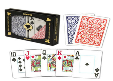 टिकाऊ कोपाग 1546 चिह्नित पोकर कार्ड, पोकर धोखा के लिए 2 चिह्नित कार्ड डेक सेट
